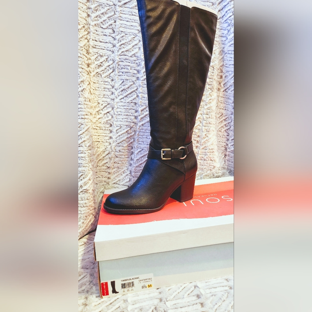 Soul Naturalizer Timber Black Women's US Size 8.5 Wide Calf Boot